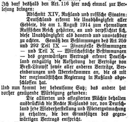 Wirth am 29. 'Mai 1922 im Reichstag